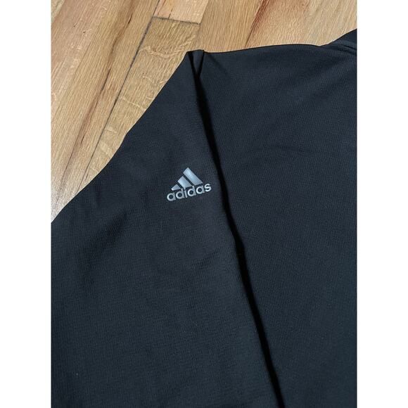 Adidas Mens Athletic Lightweight Half Zip Athleisure Black Golf Top Sz M - Picture 10 of 16